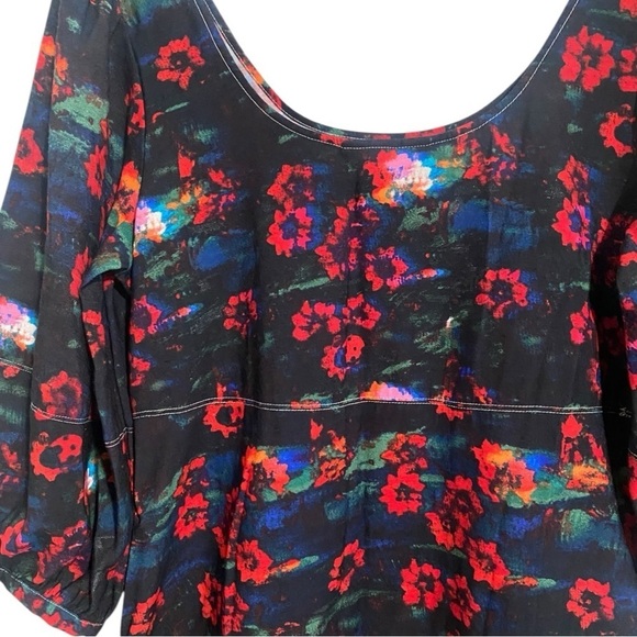 RACHEL COMEY x TARGET Kodak Red Floral Print Volume 3/4 Sleeve I Size: 6 - Picture 8 of 13